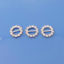 100 piezas 9mm Bar redondo ancho impresionante Diamante de imitación hebillas de Metal cinta deslizante para cinturones/bolsos/decoración de boda al por mayor 2024 - compra barato