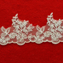 Delicate 9Yards Embroidered Lace Trim Boutique Ribbon Sewing On Guipure Fabric DIY Craft For Wedding Dress YYN541 2024 - buy cheap
