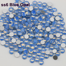 ss6 (1.9-2.1mm) Blue Opal NON-hotfix Rhinestones, 1440pcs/Lot, Flat Back Glue On Crystal Stones for Nail Arts 2024 - buy cheap