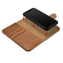 Роскошный Ультратонкий флип-чехол 2 в 1 из натуральной кожи для iPhone X XS, Магнитный кошелек с отделениями для карт, сумка, чехол для iPhoneX XS 2024 - купить недорого