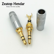 100Pcs High Quality Copper 3.5mm Stereo 3 Pole Male with Clip Straight Plug Speaker DIY Solder Audio Connector for 6MM Cable 2024 - buy cheap