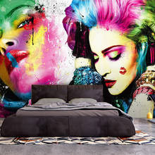 Custom 3d mural 3D character watercolor background wall beauty salon bar tattoo studio bedroom living room wallpaper mural 2024 - buy cheap