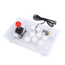 Joystick de acrílico transparente usb com fio, 8 botões direcionais de jogos de computador 2024 - compre barato