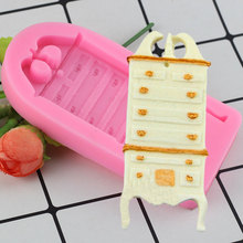Furniture Cabinet Silicone Mold Christmas Fondant Cake Decorating Tools Kitchen Baking Candy Chocolate Gumpaste Moulds 2024 - buy cheap