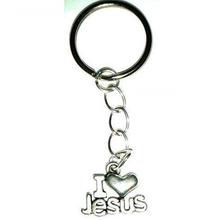 Holy Religious Holiday Gifts I Love Jesus Charms Keychain Vintage Trace Chains Key Chain Jewelry Souvenir 50Pcs 2024 - buy cheap