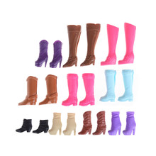 1 pair Fashion Colorful Boots Assorted Casual High Heels Long Barrel Cute Shoes Clothes For Doll Accessories Toys 2024 - buy cheap