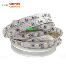 12MM PCB RGB CCT LED Strip 5050 DC12V/ 24V Flexible Light RGB+White+Warm White 5 color in 1 LED Chip 60 LED/m 5m/lot waterproof 2024 - buy cheap