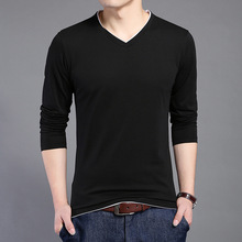 MRMT-Camiseta juvenil para hombre, Camiseta de algodón puro con cuello en V, camiseta de manga larga, 2021 2024 - compra barato