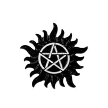 TV Supernatural Brooch Black Pentagram Winchester Star Badge Pins Hat Clothes Jewelry 2024 - buy cheap