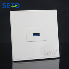 SeTo 86 Type Single Port 3.0 USB Connector Plug Panel Wall Plate Socket Keystone Faceplate 2024 - buy cheap