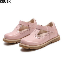 New British Retro Leather Shoes Child Girls Shoes Red Pink Black Baby Toddler Flat Soft bottom Princess Party Kids Shoes 041 2024 - buy cheap