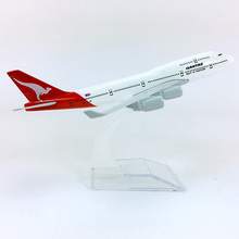 16CM 1/400 Boeing B747-400 model QANTAS Australia airline with base alloy Kangaroo icon aircraft plane display model collection 2024 - buy cheap