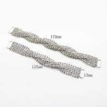 New 6pc Crystal Rhinestone bikini connectors buckle/clothing decoration buckle Beachwear Diamante connector wedding decorate 2024 - buy cheap