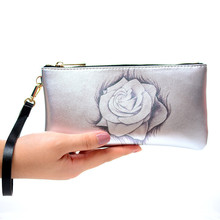 Fashion Clutch Bag Women Small Silver Genuine Leather Clutch Bags Evening Envelope Bag with Strap Clutches for Women 2021 2024 - buy cheap