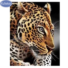 Полностью квадратная/Круглая Мозаика 5D DIY алмазная живопись Алмазная вышивка леопард продажа 3d картина из горного хрусталя изображения животных 2024 - купить недорого