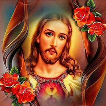 5d faça você mesmo pintura diamante ponto cruz bordado imagem religiosa jesus flor mosaico de diamante pintura decorativa re20 2024 - compre barato