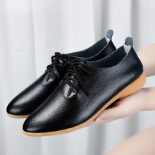 Zzpohe sapatos planos femininos de couro, sapatos para dirigir para mulheres, sem cadarço, macia, primavera 2024 - compre barato