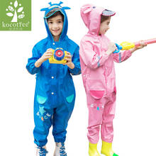 3-8 Years Old Kids Cartoon Waterproof Jumpsuit Raincoat Boys Girls Rainwear Children Poncho Animal Deer Hooded Raincoat Suit 2024 - buy cheap