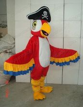 New Adult Deluxe Hot Selling Plush PARROT PARAKEET W PIRATE HAT Christmas Mascot Fancy Dress Halloween Mascot Costume Free Ship 2024 - buy cheap