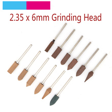 10pcs Sesame/Rubber/Cowhide Abrasive Grinding Head 2.35mm Shank for Metal Rust Removal Jade Mold Fine polishing Rotary Tools 2024 - compre barato