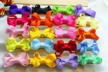 1pair baby Girl 2inch mini Hair Bow clip with all wrapped ribbon clips High Quality Ribbon Lined Alligator clip Hairpin FJ3232 2024 - buy cheap