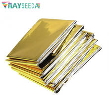 Rayseeda Folding Emergency Blanket 210cm*130cm Silver/Gold Emergency Survival Rescue Shelter Outdoor Camping Keep Warm Blankets 2024 - buy cheap