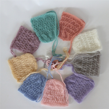 Soft Mohair Newborn Baby Knitted Hat Spring Thin Infant Photography Caps Props Candy Colors Bebe Pictuers Crochet Hat Quality 2024 - buy cheap