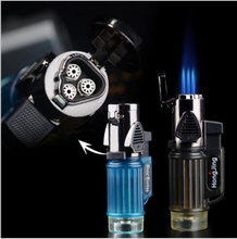 Triple Torch Lighter Powerful Jet Butane Pipe Cigar Lighter Portable Spray Gun Gas 1300 C Windproof Outdoor Gadgets For Man 2024 - buy cheap