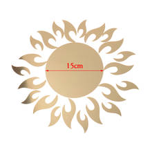 1 Набор акриловые фрески наклейка 3D Зеркало солнце искусство съемные настенные стикеры домашний декор 2024 - купить недорого