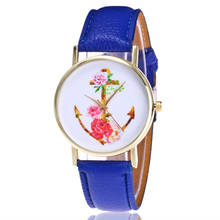 Fashion Women's wrist Watch Unique roses gold anchor dial lady Casual lychee pattern leather quartz watch Woman hours clock 2024 - buy cheap