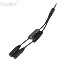 1pc 3.5mm Stereo Y Splitter Cable Pro Audio Headphone Male To 2 Female Y Splitter Cable Volume Control 2024 - buy cheap
