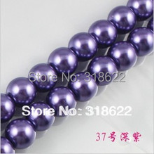 Venta al por mayor Cuentas de perla de cristal de imitación, espaciador suelto redondo, color púrpura oscuro, 4mm/6mm/8mm/10mm/12mm/14mm/16mm, envío gratis 2024 - compra barato