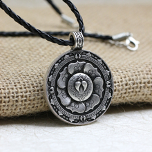 LANGHONG 10pcs Tibet Spiritual Necklace Flower Mandala pendant Necklace Sacred geometry amulet Religious jewelry 2024 - buy cheap