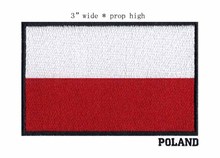 Polónia 3 "wide patch bordado bandeira para bens para costura/insígnias militares/ferro-em transferências 2024 - compre barato
