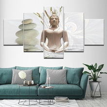 Canvas Painting Glass Buddha Stone water 5 Pieces Wall Art Painting Modular Wallpapers Poster Print for living room Home Decor 2024 - buy cheap