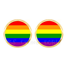 Gay Pride Hypoallergenic Ear Nail Same Sex LGBT Jewelry Gay Lesbian Pride With Rainbow Love Wins Gift Same Sex Marriage Gift 2024 - buy cheap