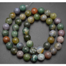 High Quality Natural Smooth Green Stone Round Loose Beads 4mm~14mm Fashion Jewelry making 2024 - buy cheap