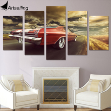 5 panel canvas Printed chevrolet chevelle Painting on canvas room decoration print poster picture canvas Free shipping/ny-2017 2024 - buy cheap