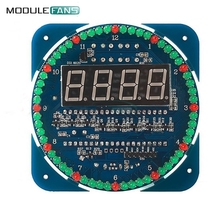 Assembled DS1302 Rotating LED Electronic Digital Clock Kit 51 SCM Learning Board 5V 2024 - buy cheap