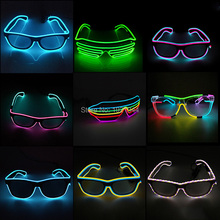 Double Colors Sound Activated EL wire Led Glasses Lighting Colorful Glowing Glasses Luminous glasses For Party Decoration Gifts 2024 - buy cheap