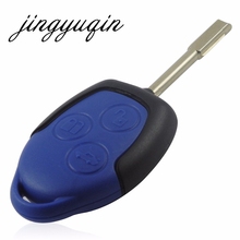Jingyuqin 10 шт./лот для Ford Transit Connect набор 3 кнопки дистанционного ключа оболочка Крышка автомобиля Стайлинг Синий чехол 2024 - купить недорого