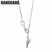 Fashion Freedom Handcuff Pistol Gun Pendant Necklace Women Creative Chocker Necklace 2024 - buy cheap