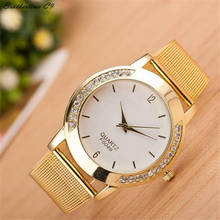 Brothertime C9 New Arrival Fashion Women Crystal Golden Stainless Steel Analog Quartz Wrist Watch Bracelet relogio feminino 2024 - buy cheap