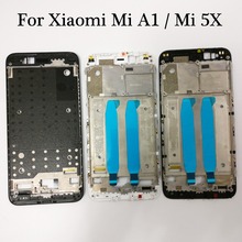 Черный/белый для Xiaomi Mi A1, Mi 5X, MIA1, Mi5X, передний корпус, пластина шасси, ЖК-дисплей, лицевая панель, рамка (без ЖК-дисплея) 2024 - купить недорого