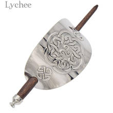 Lychee Vintage Carved Metal Wooden Female Hair Sticks Silver Color Retro Women Hair Sticks Hair Jewelry 2024 - buy cheap