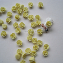 CF4-8 30pcs Cute Ceramic Yellow Flower Shape Nail Art Decoration Outlooking 2024 - buy cheap