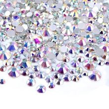 1440pcs Tamanho Misto AB Cor Cristal Strass 3D Decorações Nail Art Projeto Manicure Strass de Vidro Flatback Diamante 2024 - compre barato