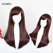 Game Dva Cosplay Long Wig Straight Women Hairpiece Cosplay Costume Female Girls Lady Heat Resistant Wig 2024 - buy cheap