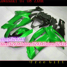 Fairings Fit For Kawasaki Zx6r ZX-6R Ninja 636 2007 2008 ABS Motorcycle Full Fairing Kit Plastic Cowling Green Black-Fei 2024 - buy cheap