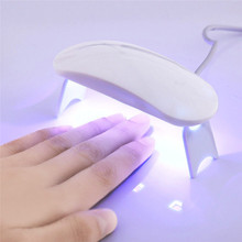 УФ-лампа для сушки ногтей, 6 Вт, микро-USB, светодиодный аппарат для сушки гель-лака 2024 - купить недорого